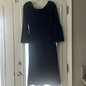 St John. Black rayon, polyamide stretchy beautiful dress. Brand new